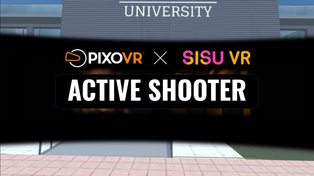 Sisu x PIXO VR active shooter title card