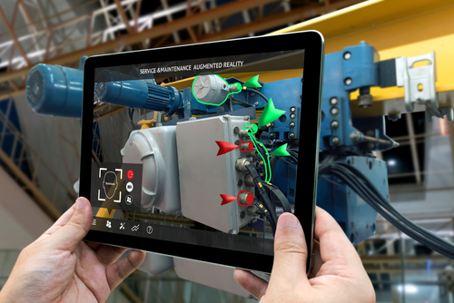 Augmented reality shown on a tablet