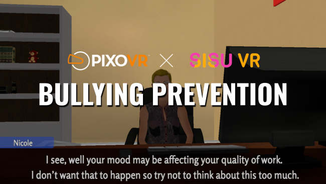 PIXO x Sisu VR bullying prevention title card
