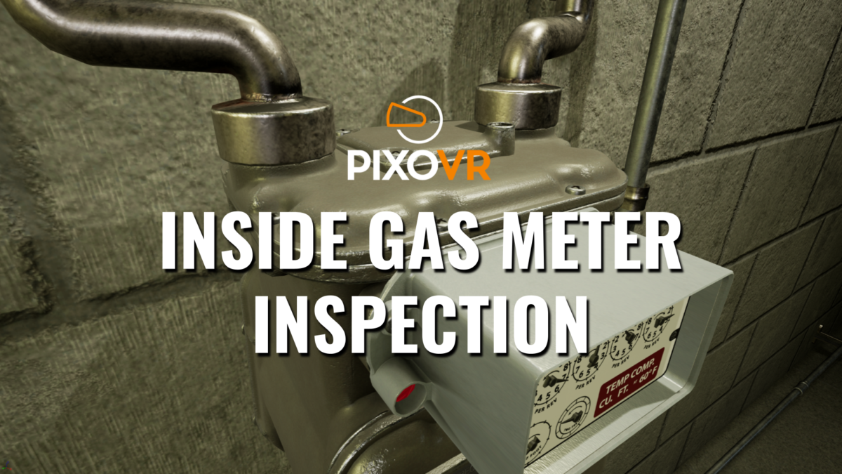 Inside gas meter in a basement