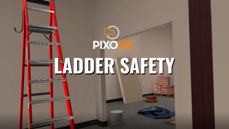 A ladder in a workplace