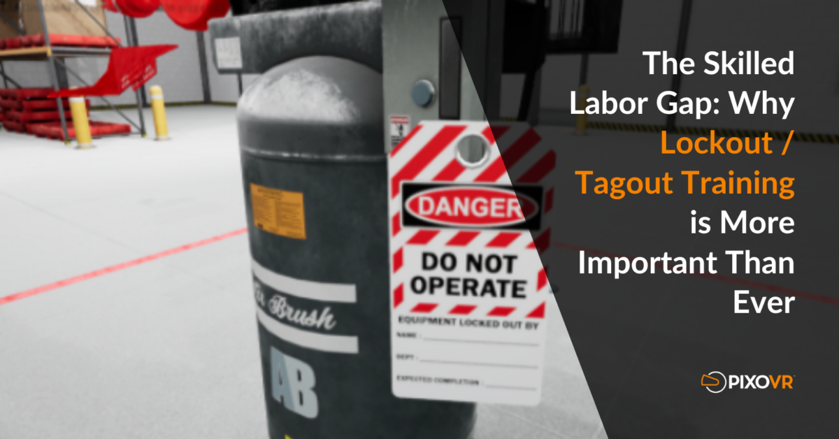 Title card showing the skilled labor gap of lockout / tagout