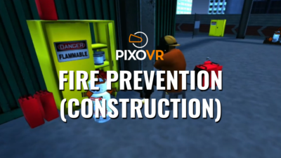 A worker doing fire protection in virtual reality