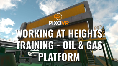 An oil and gas platform in virtual reality