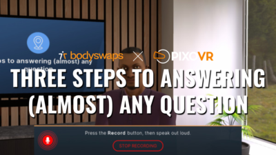 Steps to answer a question bodyswaps logo