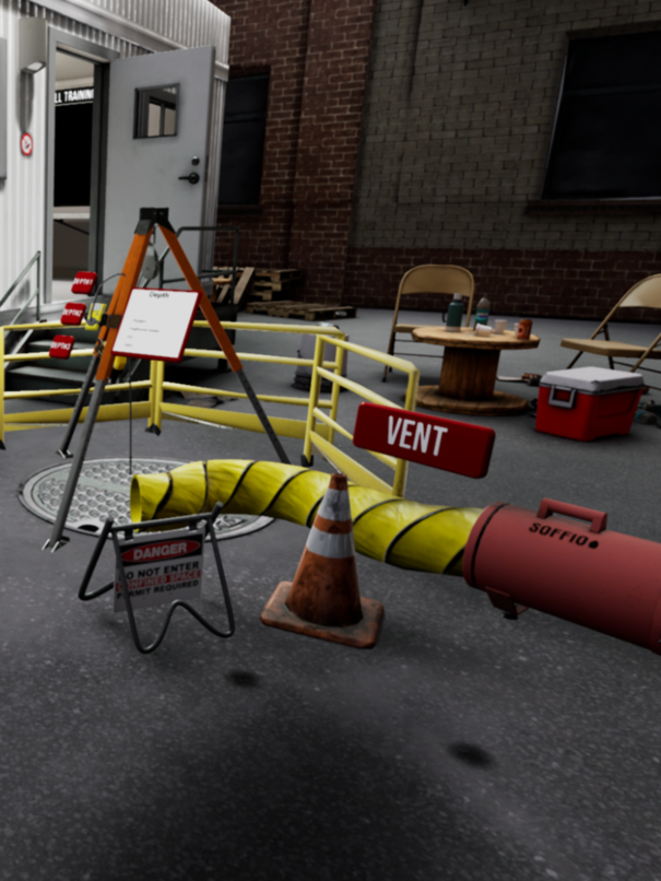 A simulation of venting in a warehouse