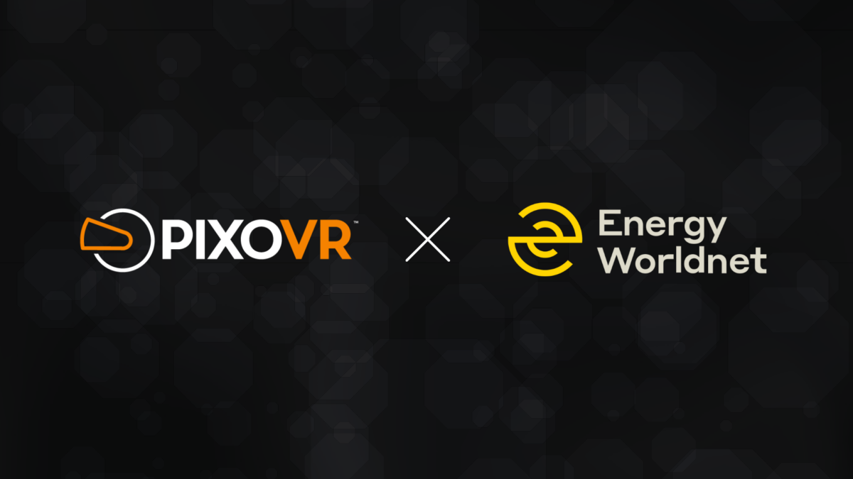 Pixo VR and Energy Worldnet logos