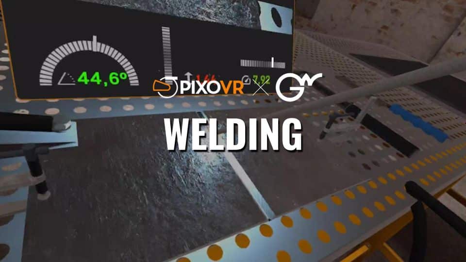 Title card for an immersive welding module