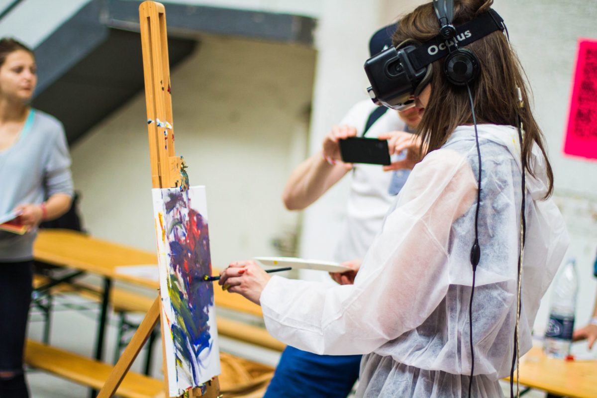 Painting with VR Headset